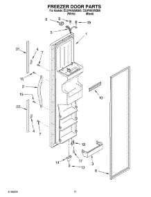 07 - Freezer Door Parts parts for Whirlpool Refrigerator ED5PHAXMB00 from AppliancePartsPros.com