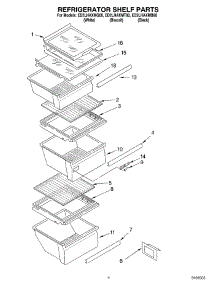 03 - Refrigerator Shelf Parts parts for Whirlpool Refrigerator ED2LHAXMT00 from AppliancePartsPros.com