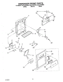 08 - Dispenser Front Parts parts for Whirlpool Refrigerator ED2LHAXMT00 from AppliancePartsPros.com