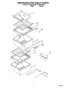 03 - Refrigerator Shelf Parts parts for Whirlpool Refrigerator ED5NHGXMT00 from AppliancePartsPros.com