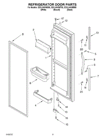 06 - Refrigerator Door Parts parts for Whirlpool Refrigerator ED2LHAXMQ00 from AppliancePartsPros.com