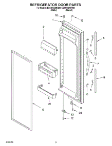 06 - Refrigerator Door Parts parts for Whirlpool Refrigerator ED5NHGXMT00 from AppliancePartsPros.com