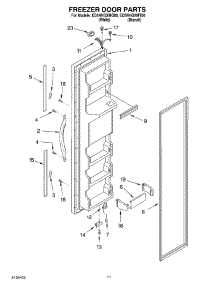 07 - Freezer Door Parts parts for Whirlpool Refrigerator ED5NHGXMT00 from AppliancePartsPros.com