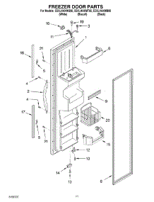 07 - Freezer Door Parts parts for Whirlpool Refrigerator ED2LHAXMB00 from AppliancePartsPros.com