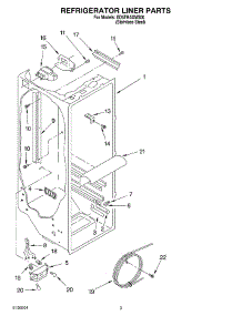 02 - Refrigerator Liner Parts parts for Whirlpool Refrigerator ED5THAXMS00 from AppliancePartsPros.com