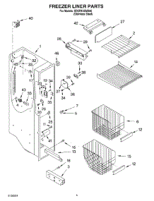 04 - Freezer Liner Parts parts for Whirlpool Refrigerator ED5THAXMS00 from AppliancePartsPros.com