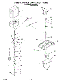 05 - Motor And Ice Container Parts parts for Whirlpool Refrigerator ED5THAXMS00 from AppliancePartsPros.com