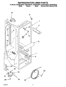 02 - Refrigerator Liner Parts parts for Whirlpool Refrigerator GS6SHEXMT00 from AppliancePartsPros.com