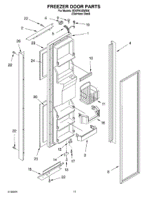 07 - Freezer Door Parts parts for Whirlpool Refrigerator ED5THAXMS00 from AppliancePartsPros.com