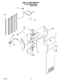 09 - Air Flow Parts parts for Whirlpool Refrigerator ED5THAXMS00 from AppliancePartsPros.com