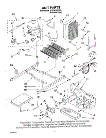 11 - Unit Parts parts for Whirlpool Refrigerator ED5THAXMS00 from AppliancePartsPros.com