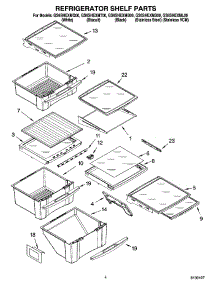 03 - Refrigerator Shelf Parts parts for Whirlpool Refrigerator GS6SHEXMB00 from AppliancePartsPros.com