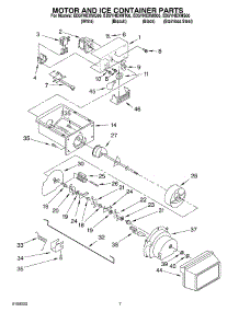 05 - Motor And Ice Container Parts parts for Whirlpool Refrigerator ED5YHEXMS00 from AppliancePartsPros.com