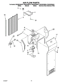 09 - Air Flow Parts parts for Whirlpool Refrigerator GS6SHEXMQ00 from AppliancePartsPros.com