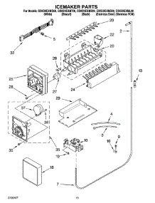 12 - Icemaker Parts, Parts Not Illustrated parts for Whirlpool Refrigerator GS6SHEXMS00 from AppliancePartsPros.com