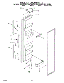 07 - Freezer Door Parts parts for Whirlpool Refrigerator ED5YHEXMT00 from AppliancePartsPros.com