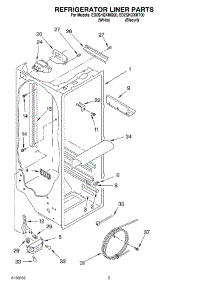 02 - Refrigerator Liner Parts parts for Whirlpool Refrigerator ED2SHGXMQ00 from AppliancePartsPros.com