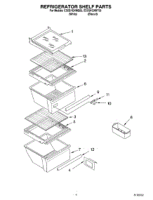 03 - Refrigerator Shelf Parts parts for Whirlpool Refrigerator ED2SHGXMQ00 from AppliancePartsPros.com
