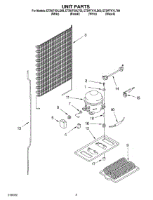 03 - Unit Parts parts for Whirlpool Refrigerator ET2WTKYLQ00 from AppliancePartsPros.com