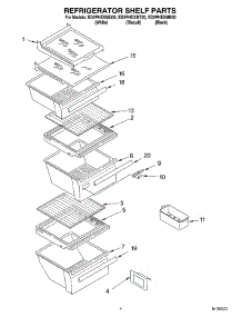 03 - Refrigerator Shelf Parts parts for Whirlpool Refrigerator ED2PHEXMQ00 from AppliancePartsPros.com