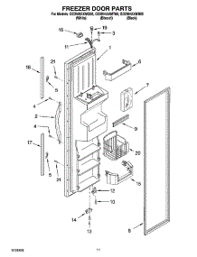 07 - Freezer Door Parts parts for Whirlpool Refrigerator GD2NHAXMT00 from AppliancePartsPros.com