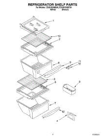 03 - Refrigerator Shelf Parts parts for Whirlpool Refrigerator ED5SHGXMT00 from AppliancePartsPros.com