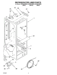 02 - Refrigerator Liner Parts parts for Whirlpool Refrigerator ED5PHEXMB00 from AppliancePartsPros.com