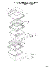 03 - Refrigerator Shelf Parts parts for Whirlpool Refrigerator ED2GHGXMB00 from AppliancePartsPros.com