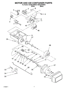05 - Motor And Ice Container Parts parts for Whirlpool Refrigerator ED2GHGXMB00 from AppliancePartsPros.com