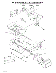 05 - Motor And Ice Container Parts parts for Whirlpool Refrigerator ED2PHEXMB00 from AppliancePartsPros.com