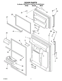 02 - Door Parts parts for Whirlpool Refrigerator ET9FTTXLT12 from AppliancePartsPros.com