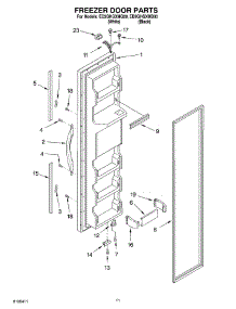 07 - Freezer Door Parts parts for Whirlpool Refrigerator ED2GHGXMB00 from AppliancePartsPros.com