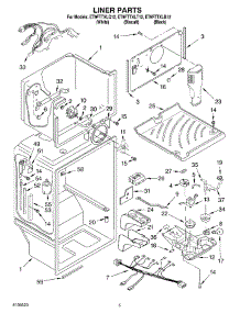 03 - Liner Parts parts for Whirlpool Refrigerator ET9FTTXLT12 from AppliancePartsPros.com