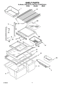 06 - Shelf Parts parts for Whirlpool Refrigerator ET9FTTXLT12 from AppliancePartsPros.com