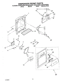08 - Dispenser Front Parts parts for Whirlpool Refrigerator ED5NHEXMB00 from AppliancePartsPros.com