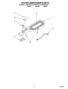 07 - Water Dispenser Parts, Optional Parts parts for Whirlpool Refrigerator ET9FTTXLT12 from AppliancePartsPros.com
