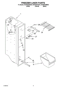 04 - Freezer Liner Parts parts for Whirlpool Refrigerator ED2PHEXMT00 from AppliancePartsPros.com