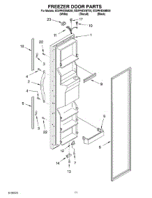 07 - Freezer Door Parts parts for Whirlpool Refrigerator ED2PHEXMT00 from AppliancePartsPros.com