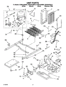 11 - Unit Parts parts for Whirlpool Refrigerator GD5NHAXMT00 from AppliancePartsPros.com