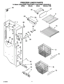 04 - Freezer Liner Parts parts for Whirlpool Refrigerator GD5NHAXMB00 from AppliancePartsPros.com