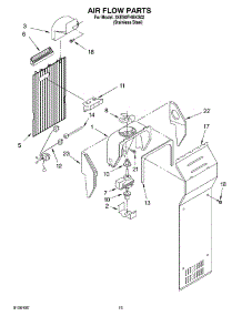 08 - Air Flow Parts parts for Whirlpool Refrigerator 3XES0FHGKS02 from AppliancePartsPros.com