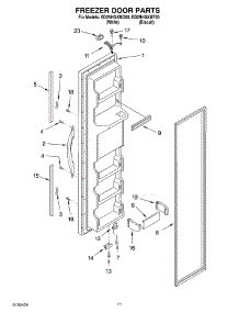 07 - Freezer Door Parts parts for Whirlpool Refrigerator ED2NHGXMQ00 from AppliancePartsPros.com
