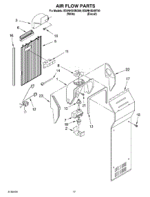 10 - Air Flow Parts parts for Whirlpool Refrigerator ED2NHGXMQ00 from AppliancePartsPros.com