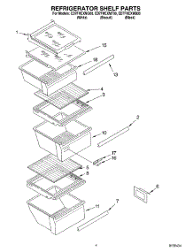 03 - Refrigerator Shelf Parts parts for Whirlpool Refrigerator ED7FHEXMB00 from AppliancePartsPros.com