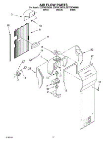 10 - Air Flow Parts parts for Whirlpool Refrigerator ED7FHEXMB00 from AppliancePartsPros.com