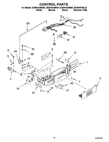 10 - Control Parts parts for Whirlpool Refrigerator GD5NHAXMQ00 from AppliancePartsPros.com