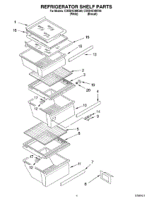 03 - Refrigerator Shelf Parts parts for Whirlpool Refrigerator ED5SHEXMT00 from AppliancePartsPros.com