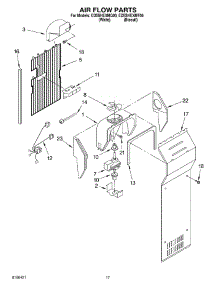 10 - Air Flow Parts parts for Whirlpool Refrigerator ED5SHEXMT00 from AppliancePartsPros.com