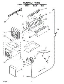 12 - Icemaker Parts, Parts Not Illustrated parts for Whirlpool Refrigerator ED5SHAXMQ00 from AppliancePartsPros.com