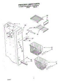 04 - Freezer Liner Parts parts for Whirlpool Refrigerator ED5SHEXMQ00 from AppliancePartsPros.com